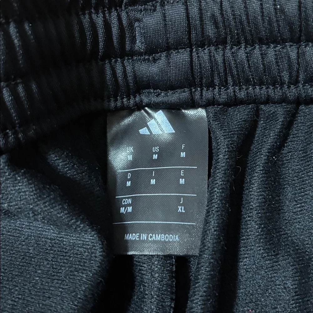 Adidas Black Joggers White Accents Pockets